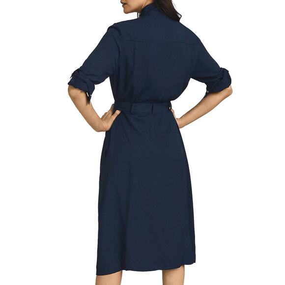 Reiss Alexis Double Zip Long Sleeve Dress - 8 Us / 12 Uk - Navy - Picture 3 of 8